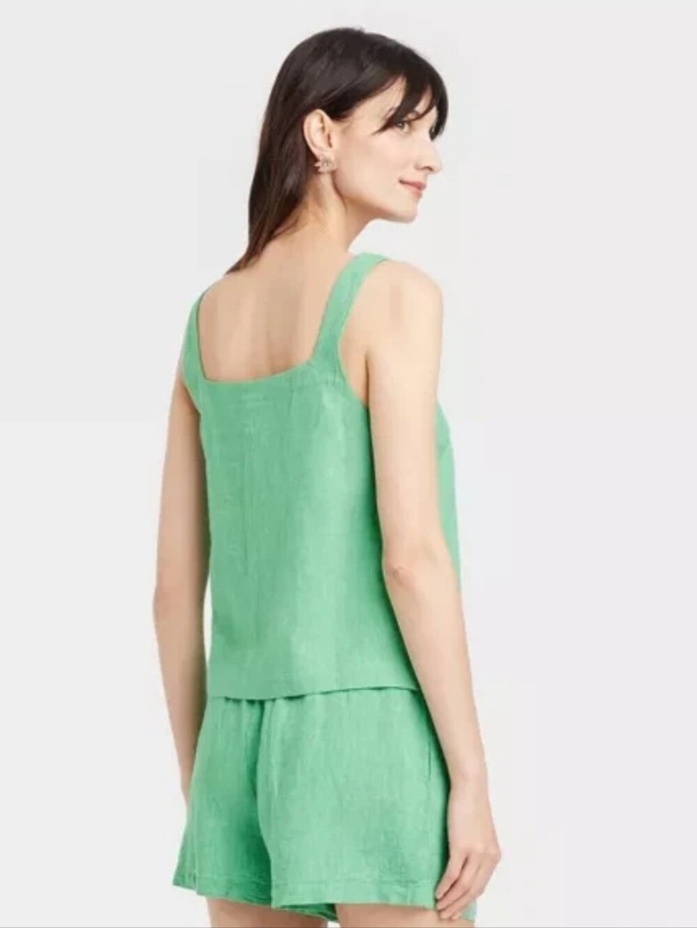 Linen Blend Tank Top - Picture 2 of 6